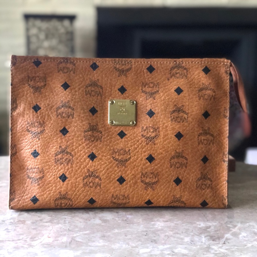 SOLD Authentic MCM Visetos Zip Pouch